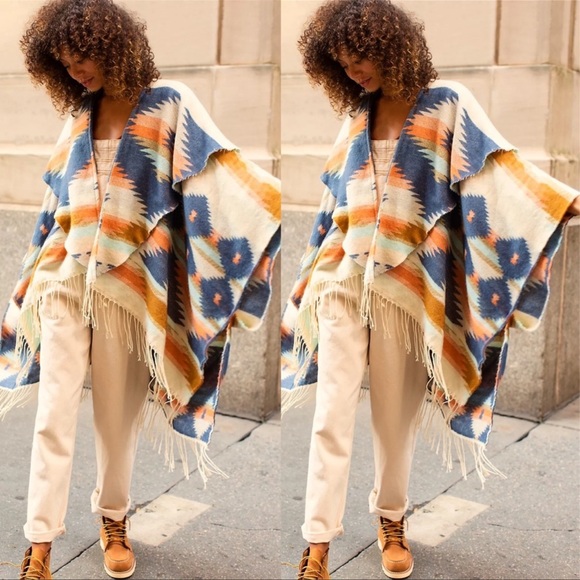 Free People Jackets & Blazers - Free People Crossroads Oversized Poncho